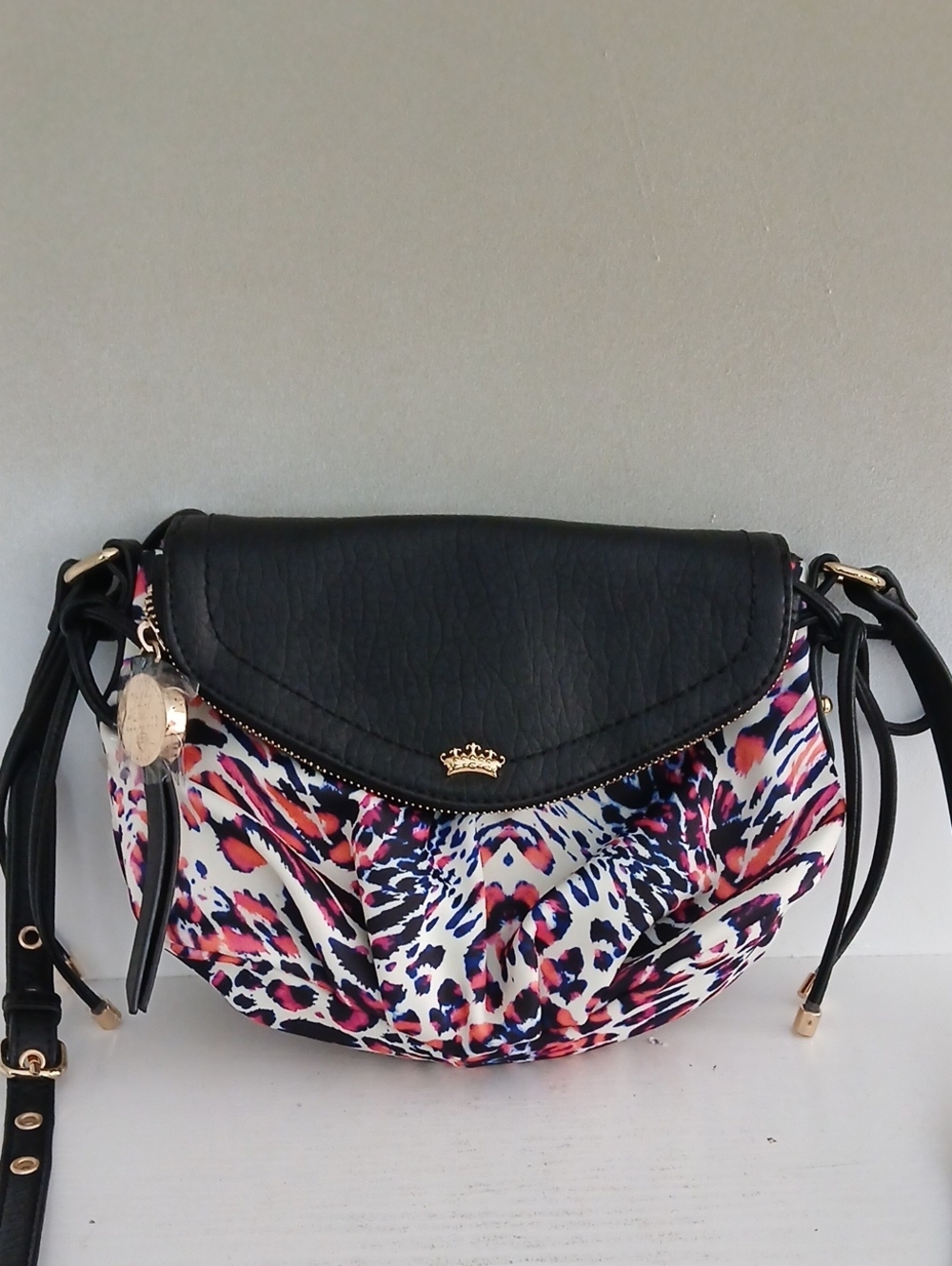 Juicy Couruew Black Flap Crossbody Nwot